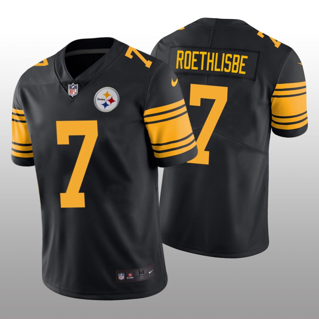 Pittsburgh Steelers #7 Ben Roethlisberger Black legend color rush Jersey - Men's