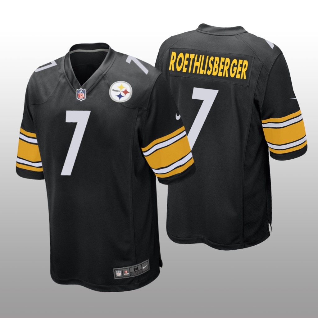 Pittsburgh Steelers #7 Black Men's Ben Roethlisberger Game Jersey