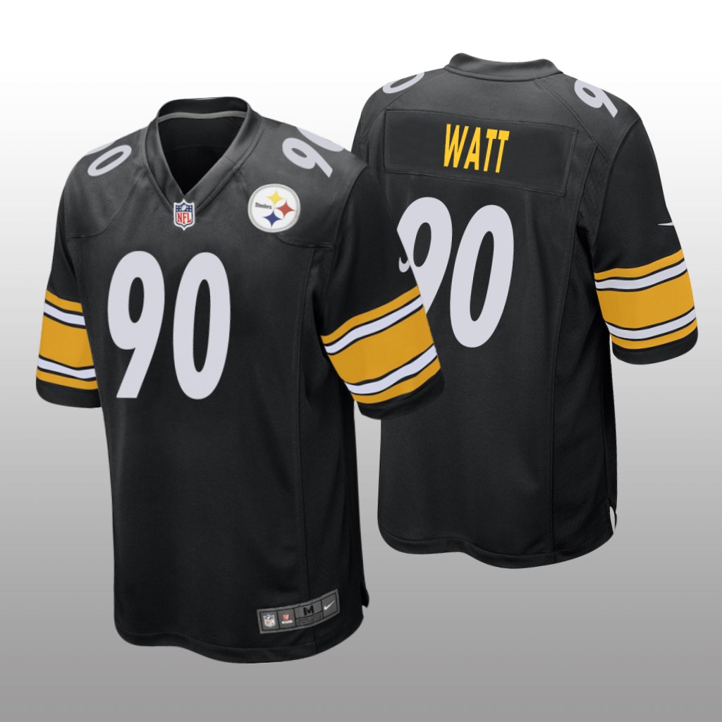 Pittsburgh Steelers #90 Black Men's T.J. Watt Game Jersey
