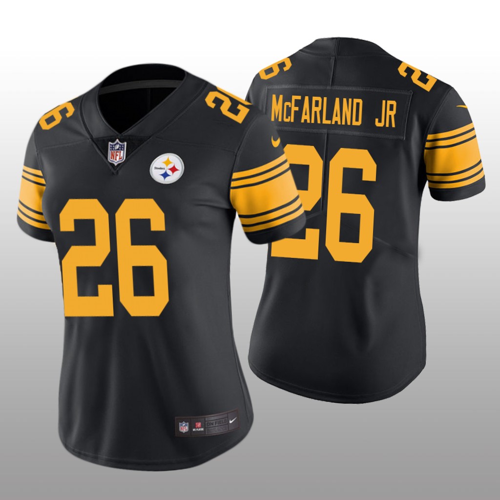 Pittsburgh Steelers Anthony McFarland Jr. Black Jersey Color Rush Limited - Women's
