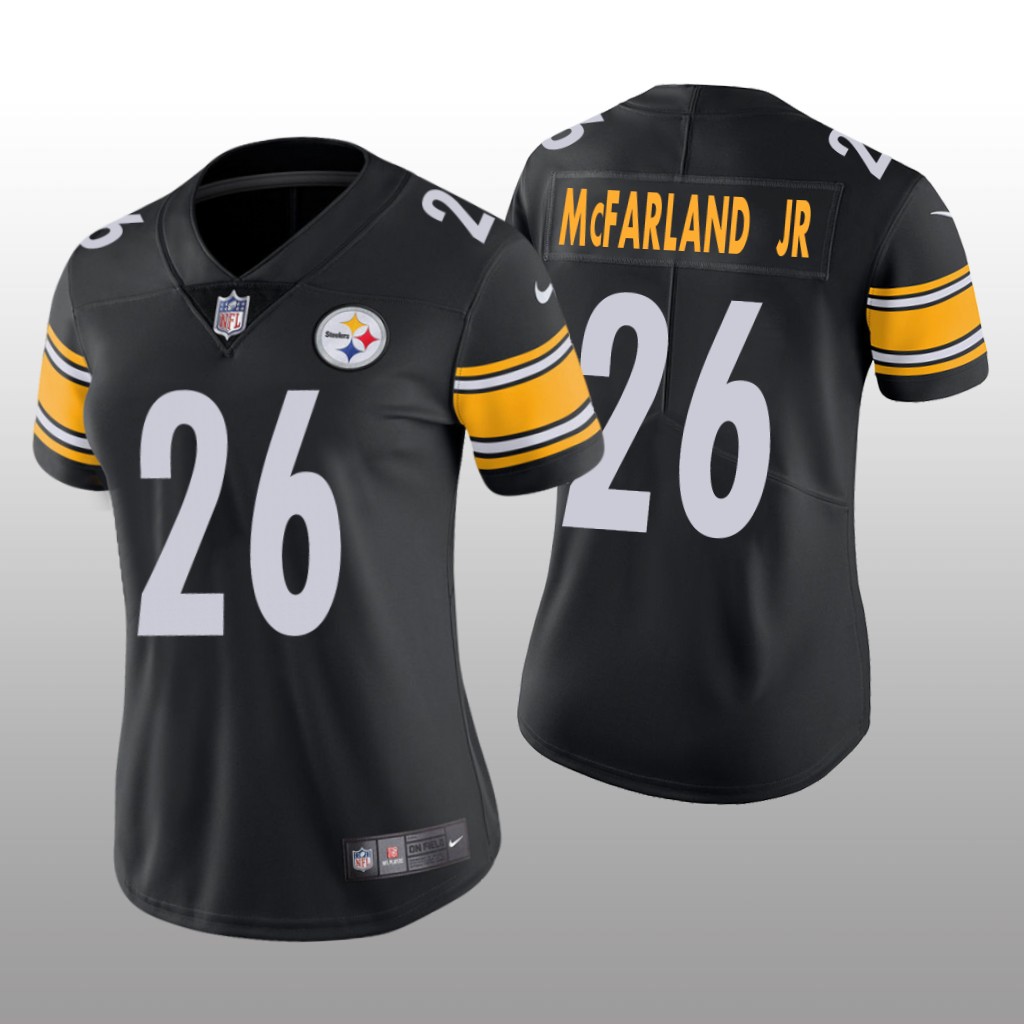 Pittsburgh Steelers Anthony McFarland Jr. Black Jersey Vapor Limited - Women's