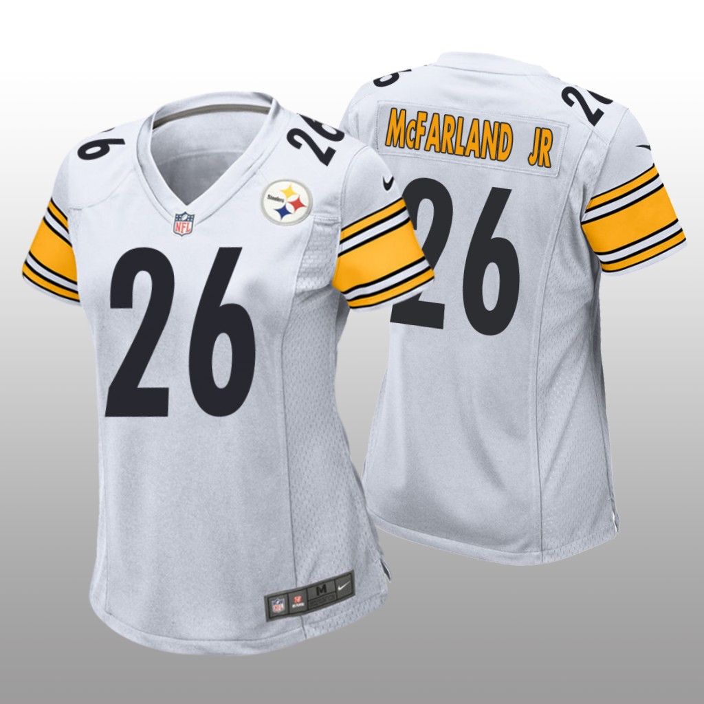 Pittsburgh Steelers Anthony McFarland Jr. White Jersey Game - Women's
