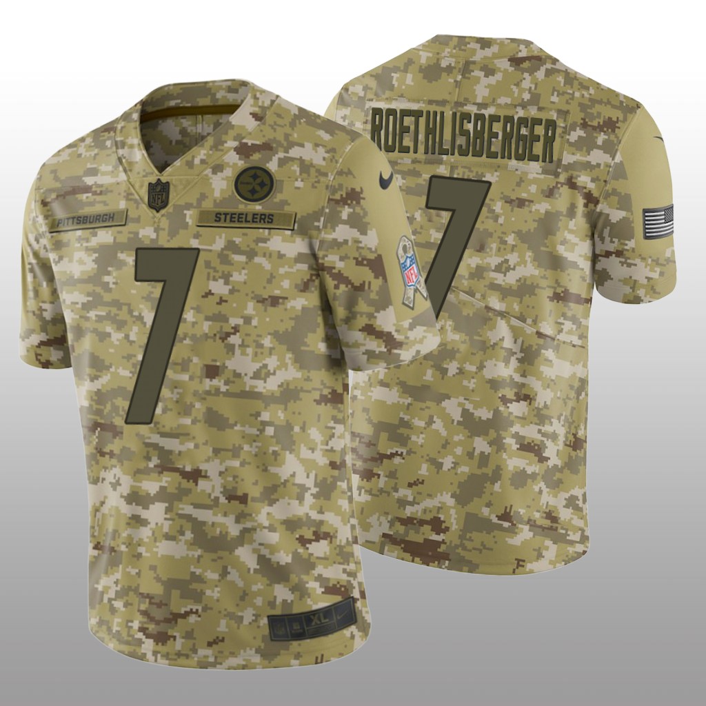 Pittsburgh Steelers Ben Roethlisberger #7 Salute to Service Limited Jersey - Camo