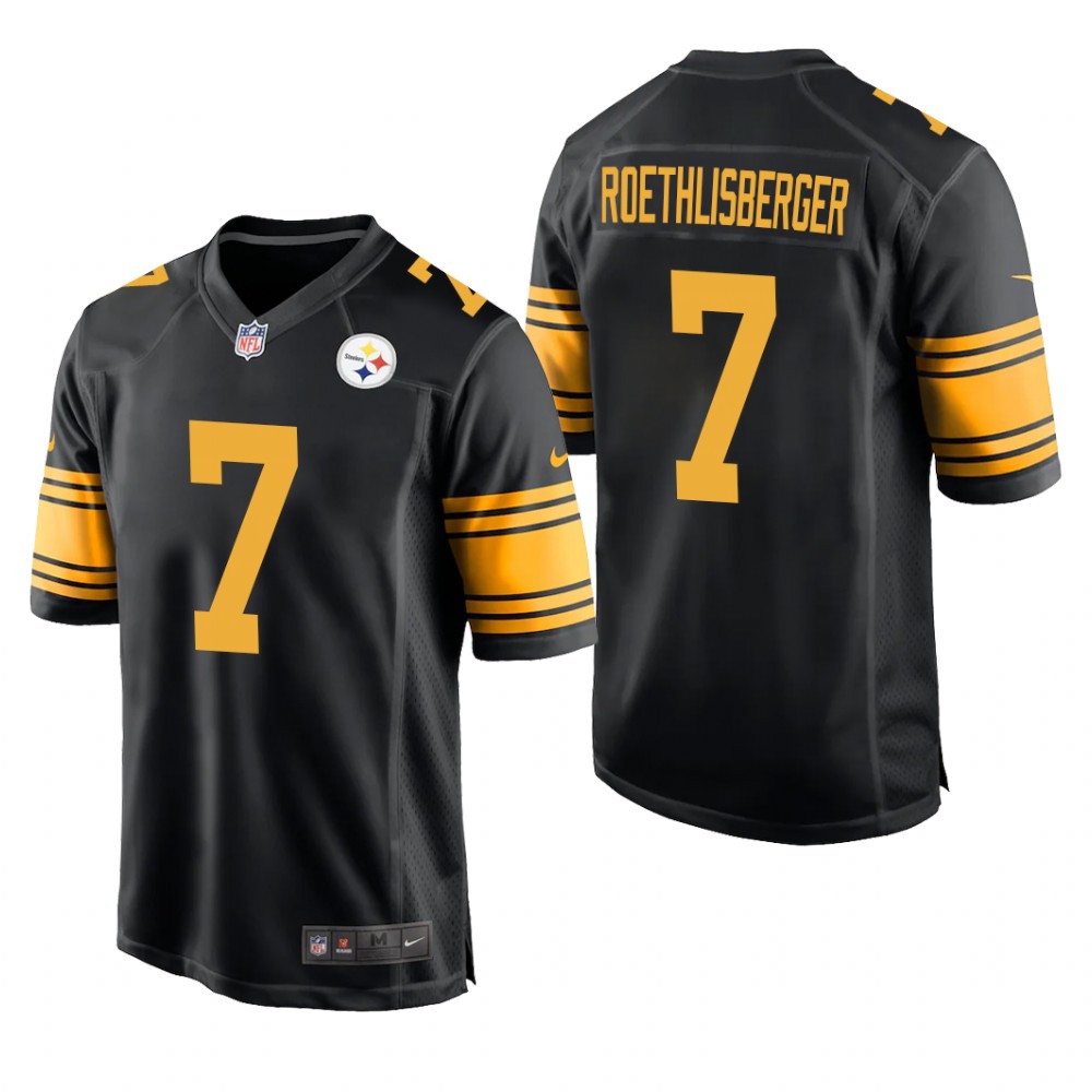 Pittsburgh Steelers Ben Roethlisberger Black Jersey Alternate Game - Men's