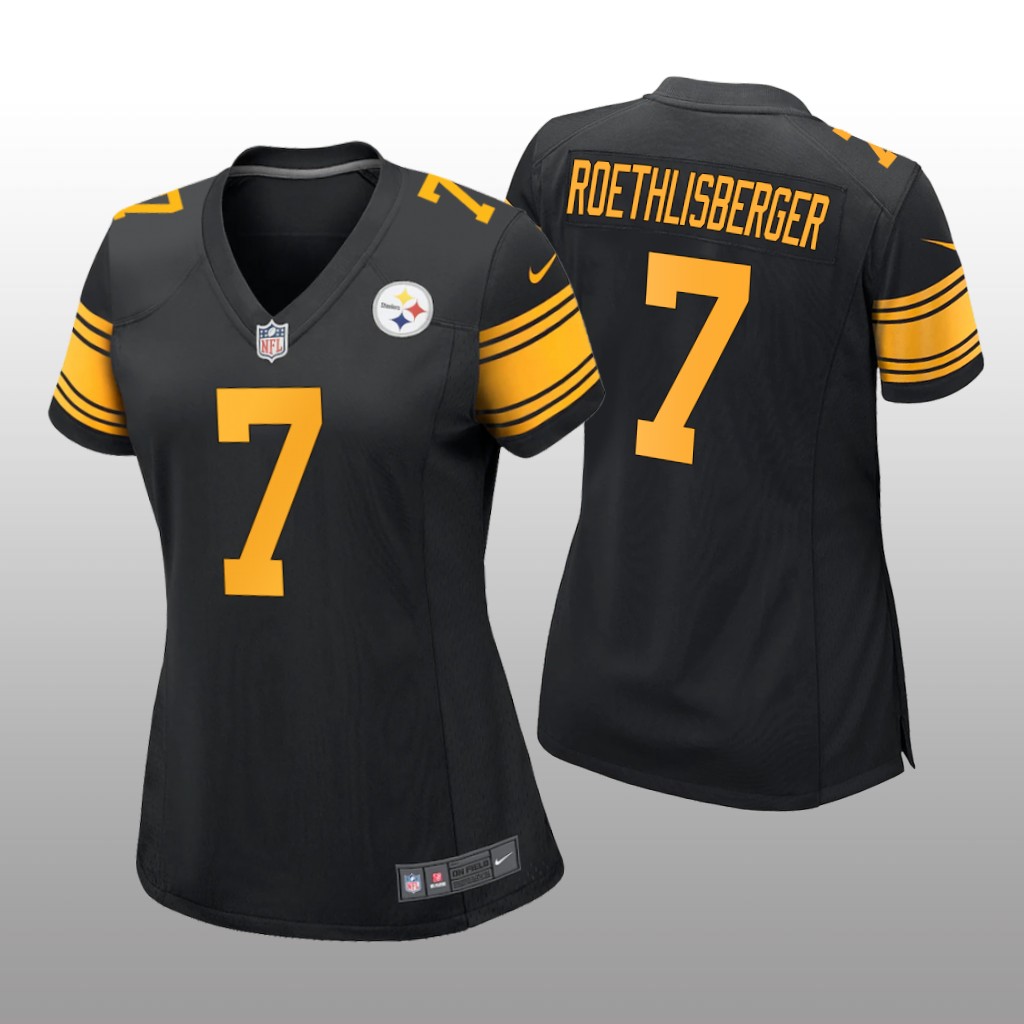 Pittsburgh Steelers Ben Roethlisberger Black Jersey Alternate Game - Women's