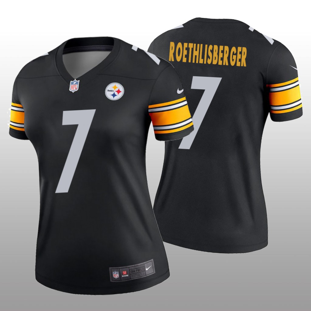 Pittsburgh Steelers Ben Roethlisberger Black Jersey Legend - Women's