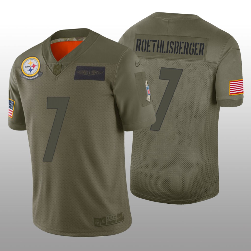 Pittsburgh Steelers Ben Roethlisberger Camo Limited Jersey 2019 Salute to Service - Men's