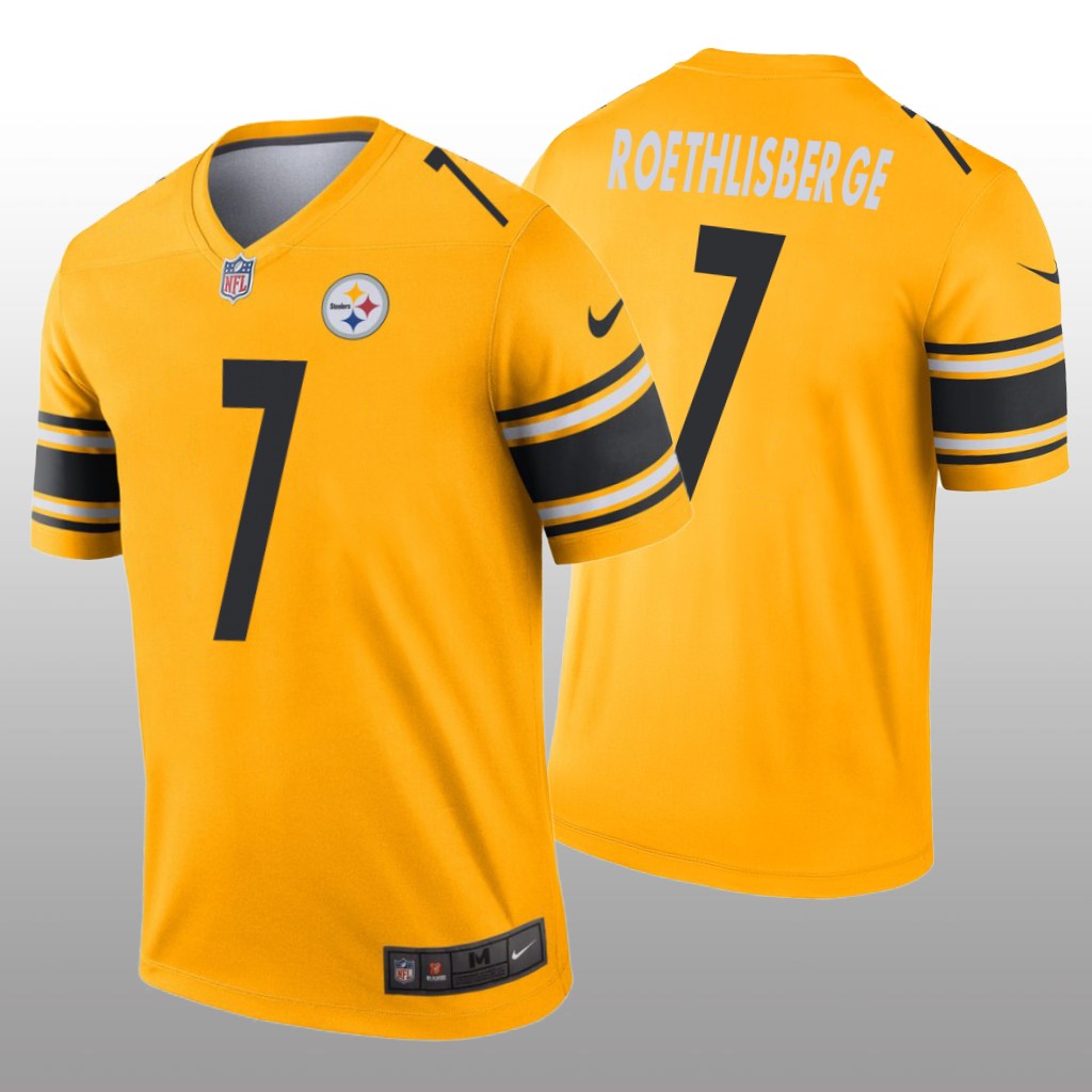 Pittsburgh Steelers Ben Roethlisberger Gold Jersey Inverted Legend - Men's