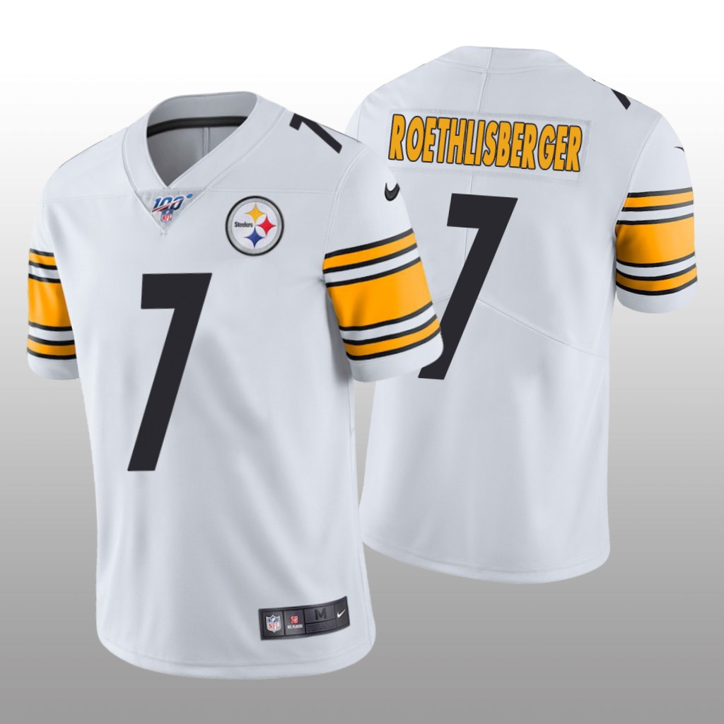 Pittsburgh Steelers Ben Roethlisberger White Vapor Limited Jersey 100th Season - Men's