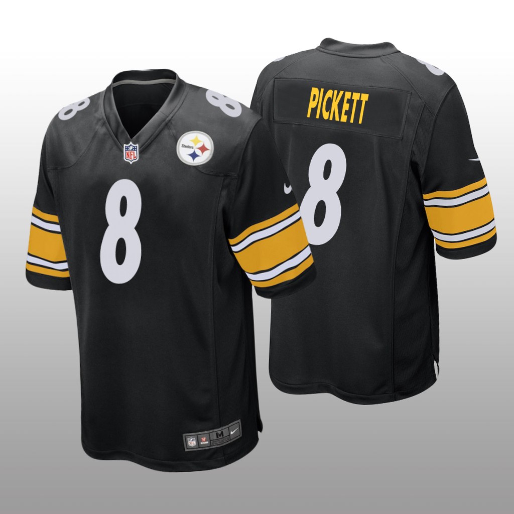 Pittsburgh Steelers Black 2022 NFL Draft Kenny Pickett Game Jersey