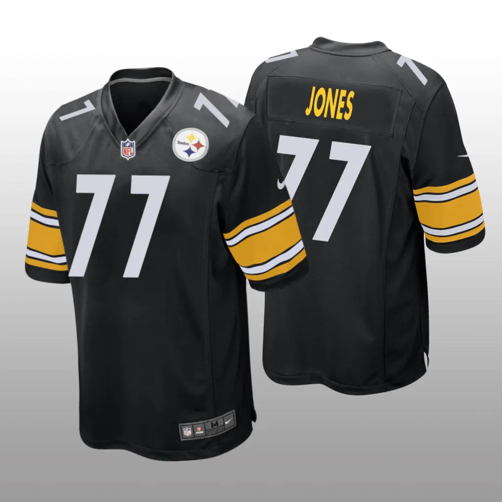 Pittsburgh Steelers Black 2023 NFL Draft Broderick Jones Game Jersey
