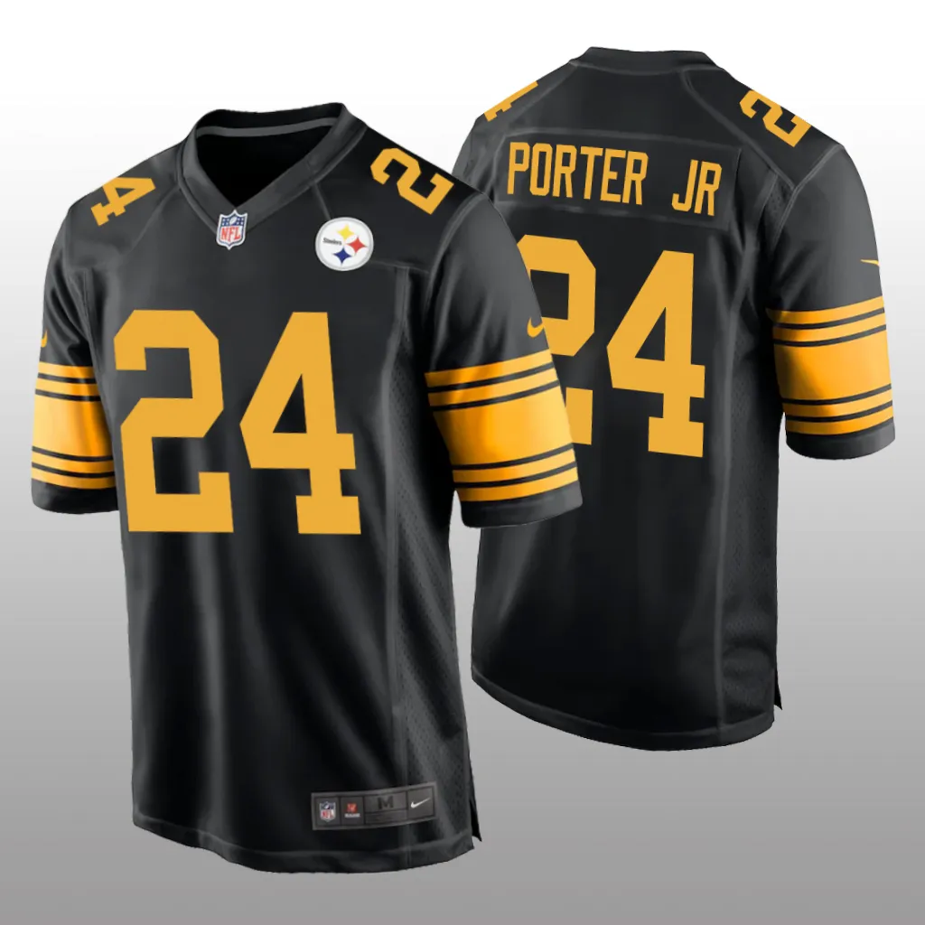Pittsburgh Steelers Black 2023 NFL Draft Joey Porter Jr. Alternate Game Jersey