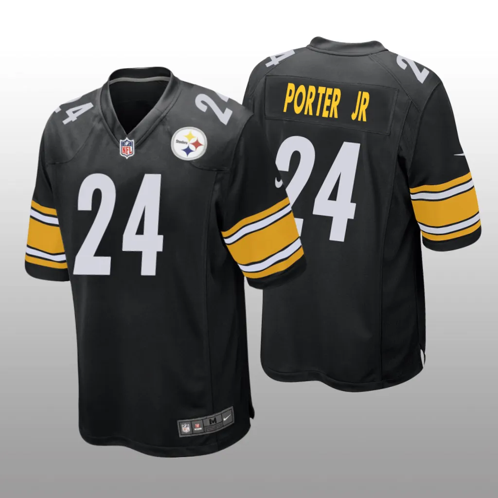 Pittsburgh Steelers Black 2023 NFL Draft Joey Porter Jr. Game Jersey