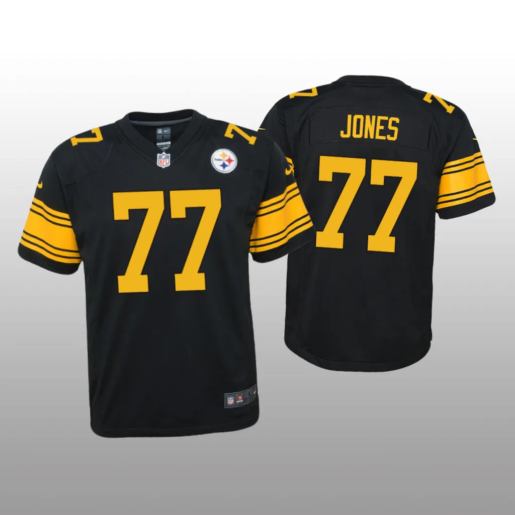 Pittsburgh Steelers Broderick Jones Black Jersey Alternate Game - Youth