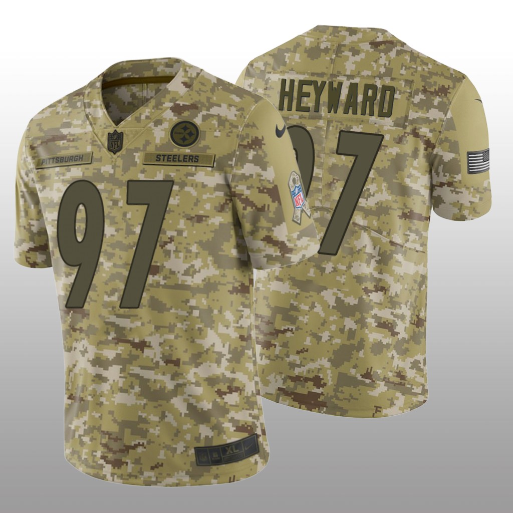Pittsburgh Steelers Cameron Heyward #97 Salute to Service Limited Jersey - Camo