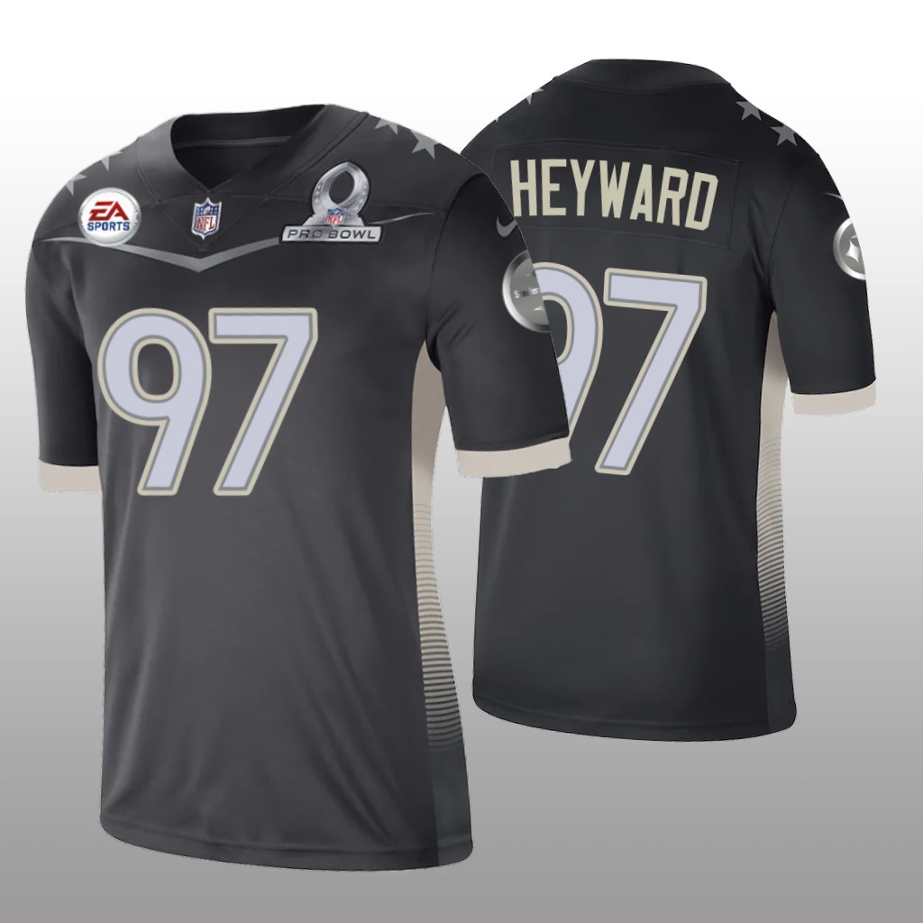 Pittsburgh Steelers Cameron Heyward Anthracite Jersey 2021 AFC Pro Bowl Game - Men's