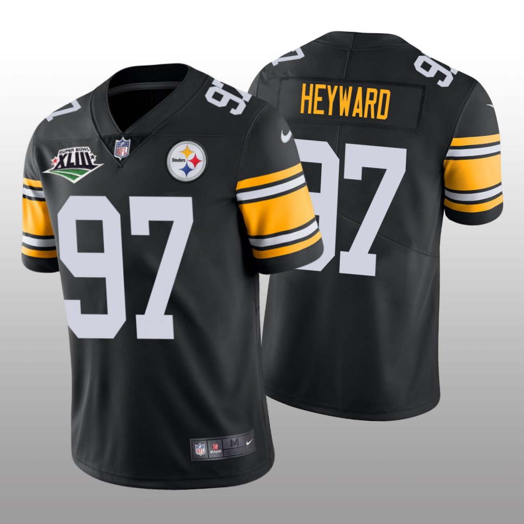 Pittsburgh Steelers Cameron Heyward Black Jersey Super Bowl XLIII Patch - Men's