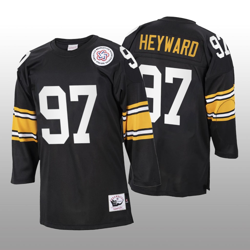 Pittsburgh Steelers Cameron Heyward Black Throwback 1975 - Men's
