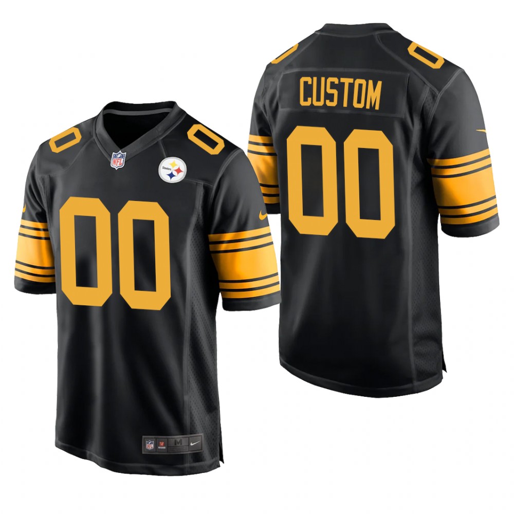 Pittsburgh Steelers Custom Black Jersey Alternate Game – Men’s ...