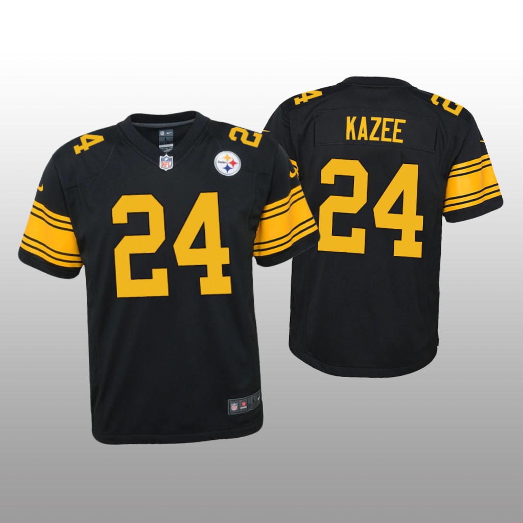 Pittsburgh Steelers Damontae Kazee Black Jersey Alternate Game - Youth