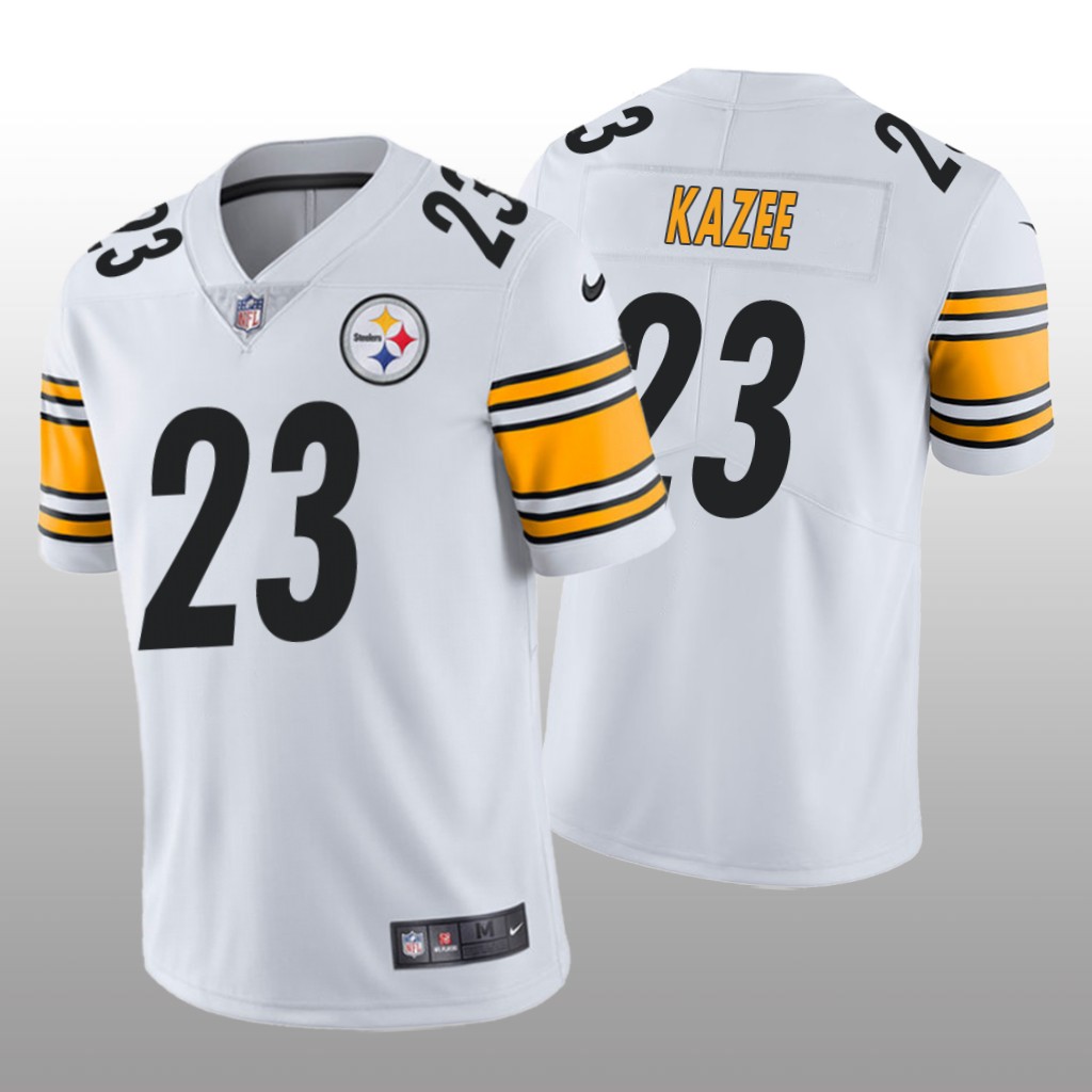 Pittsburgh Steelers Damontae Kazee White Jersey Vapor Limited - Men's