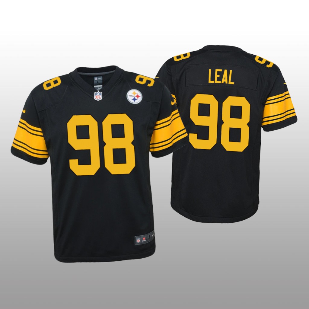 Pittsburgh Steelers DeMarvin Leal Black Jersey Alternate Game - Youth