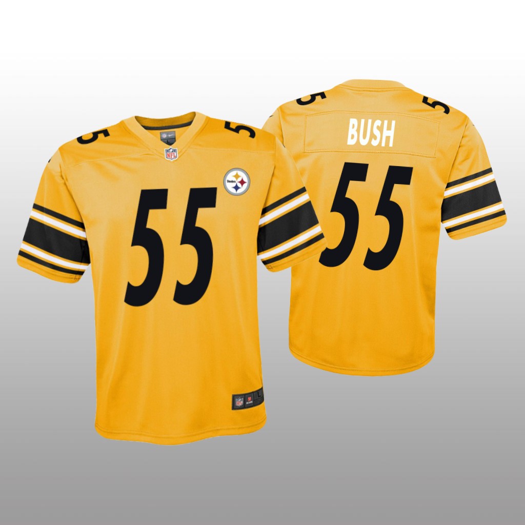 Pittsburgh Steelers Devin Bush Gold Jersey Inverted Game - Youth