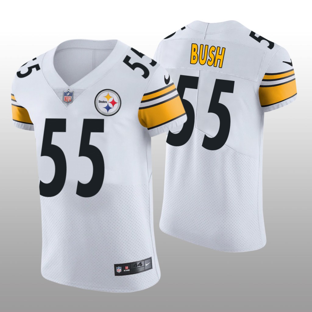 Pittsburgh Steelers Devin Bush White Jersey Vapor Elite Men's