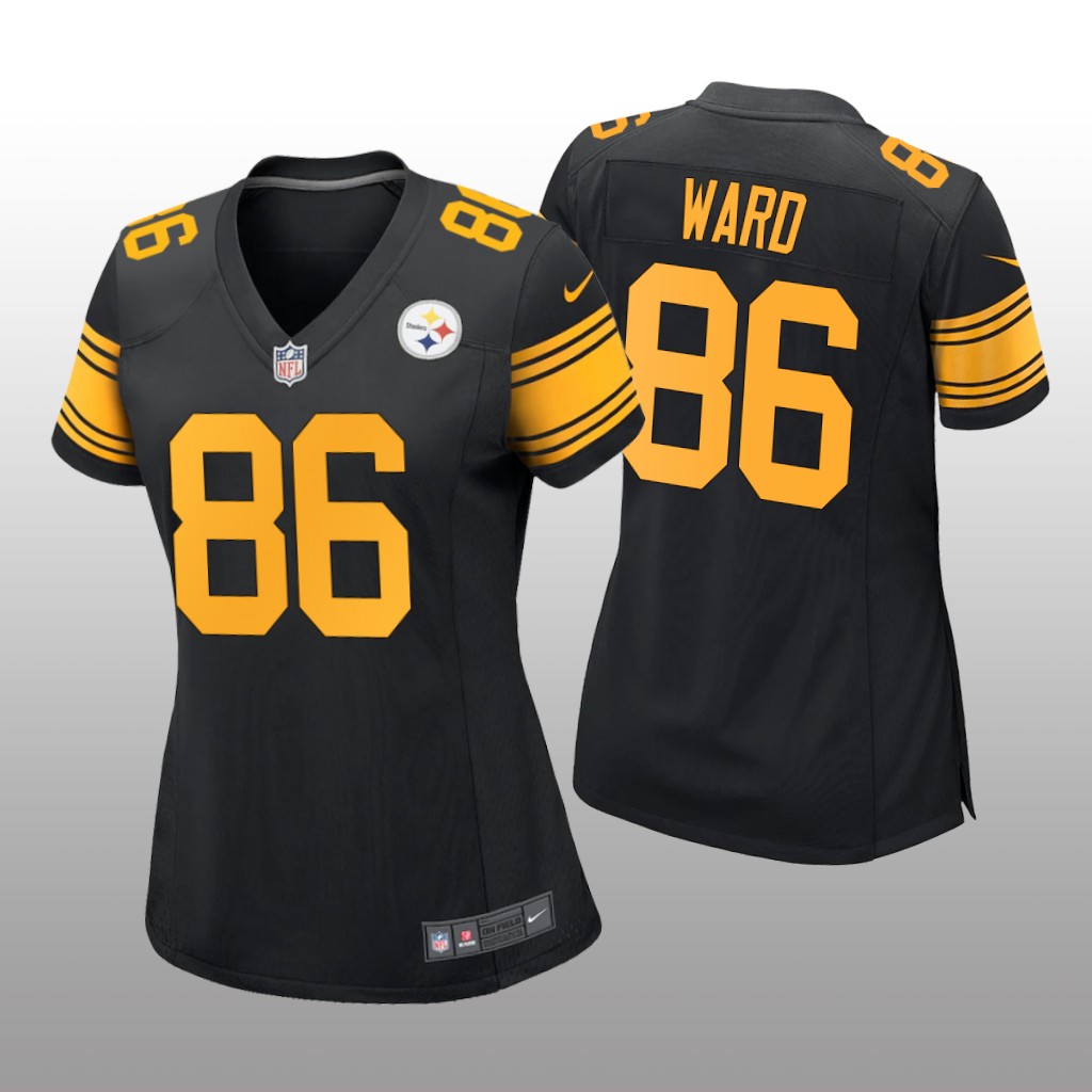Pittsburgh Steelers Hines Ward Black Jersey Alternate Game - Women's