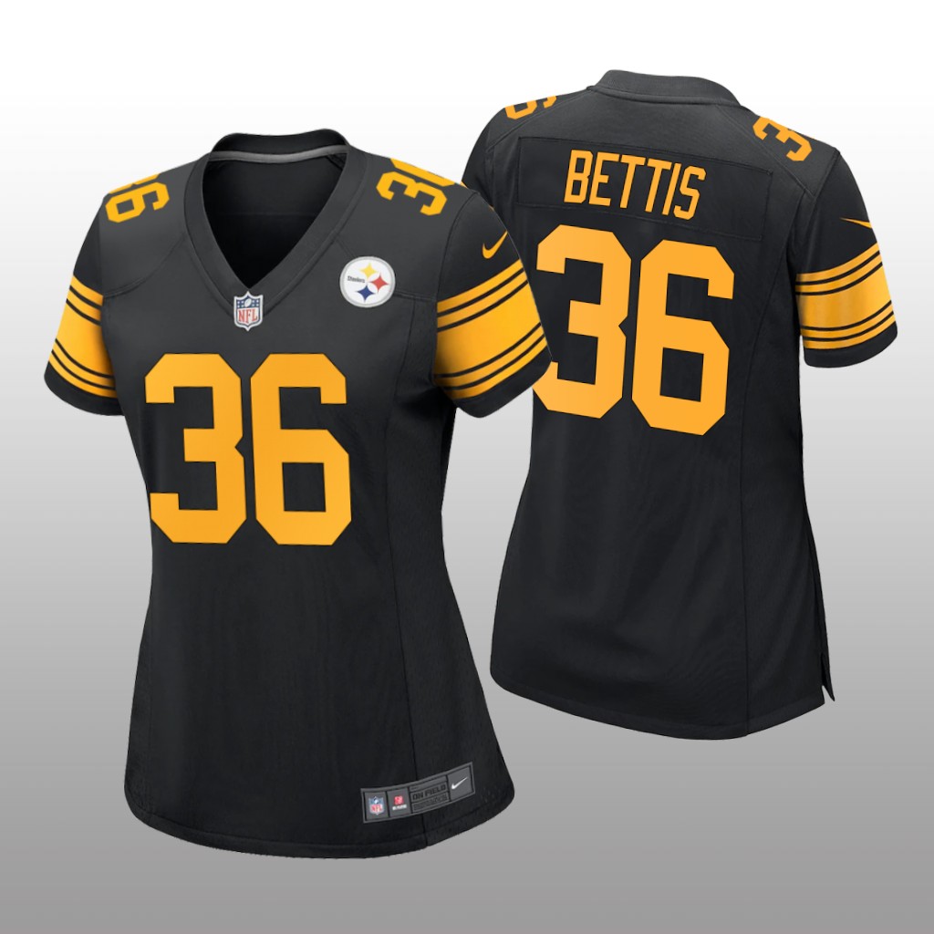 Pittsburgh Steelers Jerome Bettis Black Jersey Alternate Game - Women's