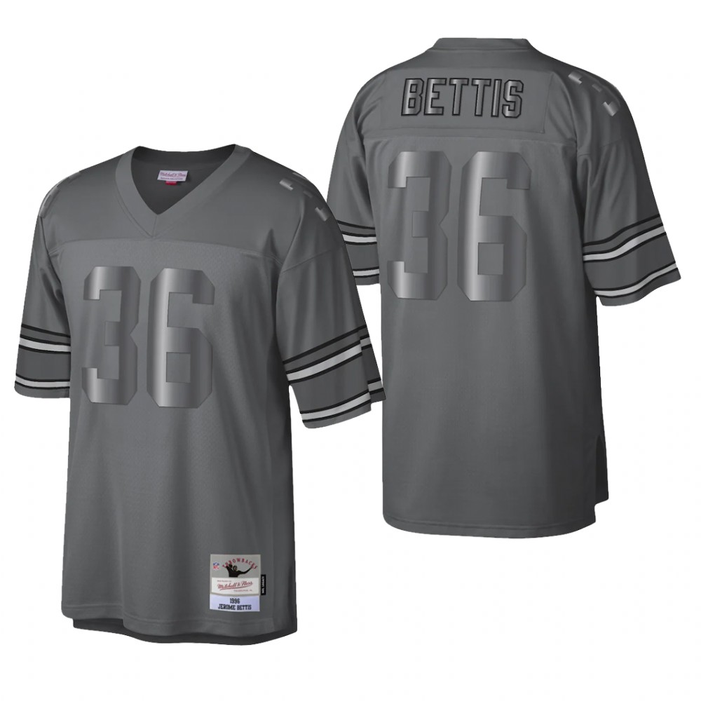 Pittsburgh Steelers Jerome Bettis Charcoal Retired Player 1996 Metal Legacy - Men's