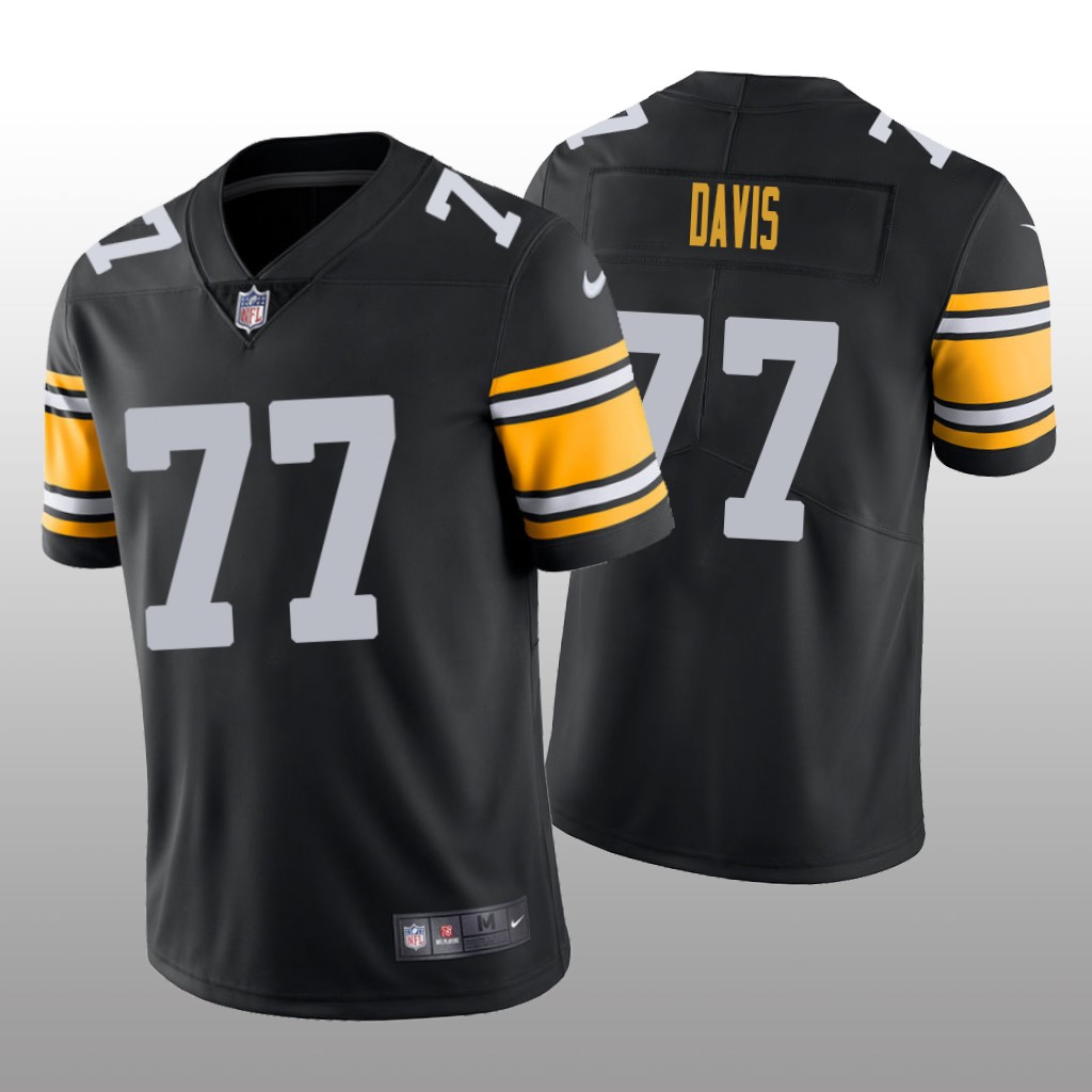 Pittsburgh Steelers Jesse Davis Black Jersey Alternate Vapor Limited - Men's