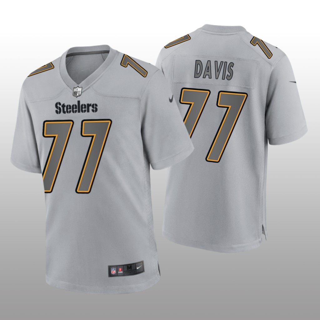Pittsburgh Steelers Jesse Davis Gray Jersey Atmosphere Fashion Game - Men's