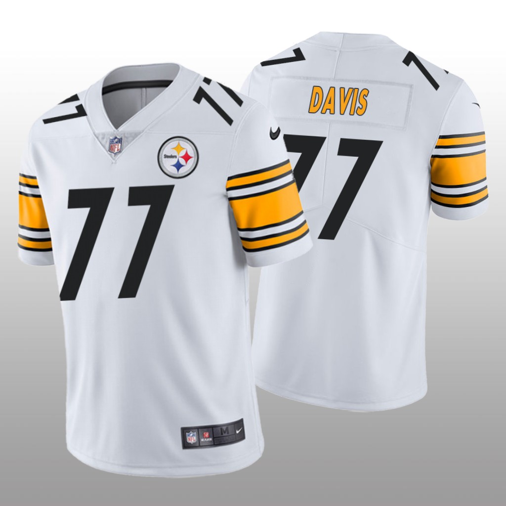 Pittsburgh Steelers Jesse Davis White Jersey Vapor Limited - Men's