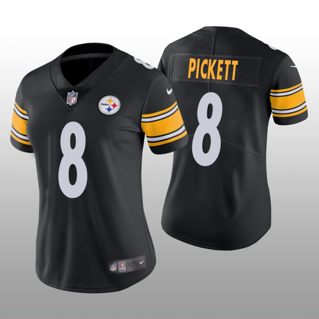 Pittsburgh Steelers Kenny Pickett Black Jersey Vapor Limited - Women's