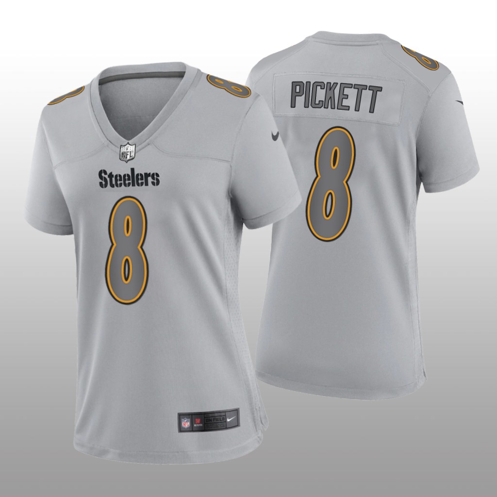 Pittsburgh Steelers Kenny Pickett Gray Jersey Atmosphere Fashion Game - Women's
