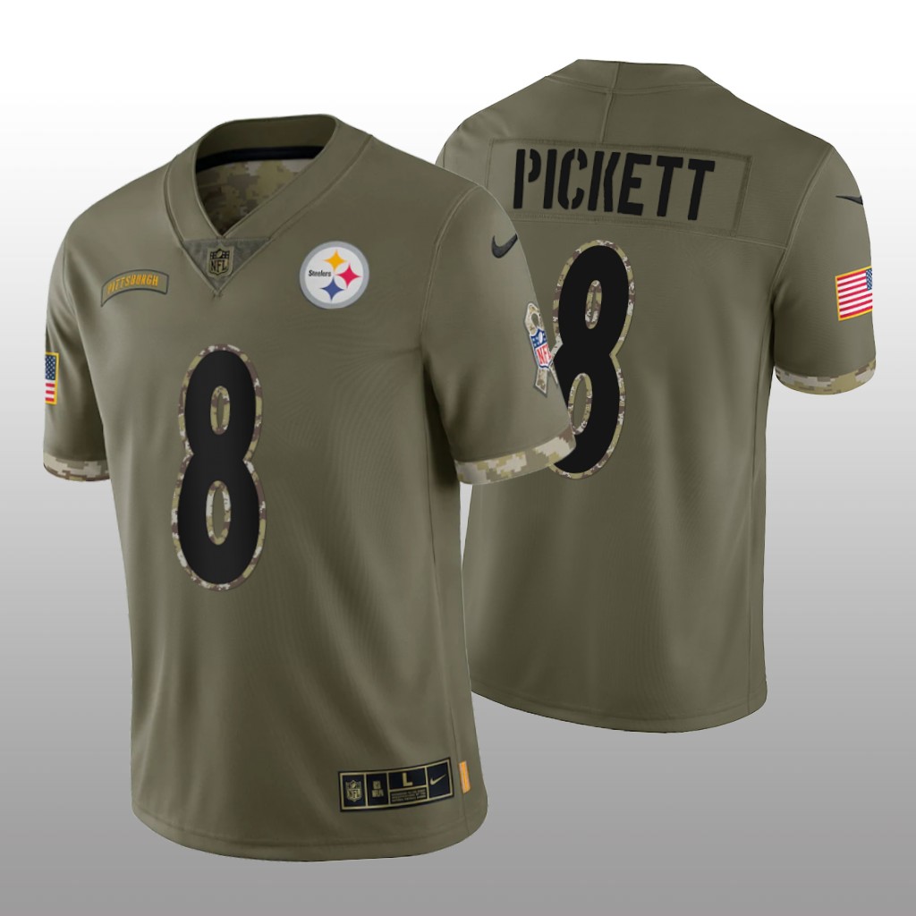 Pittsburgh Steelers Kenny Pickett Olive Limited Jersey 2022 Salute To Service - Men's