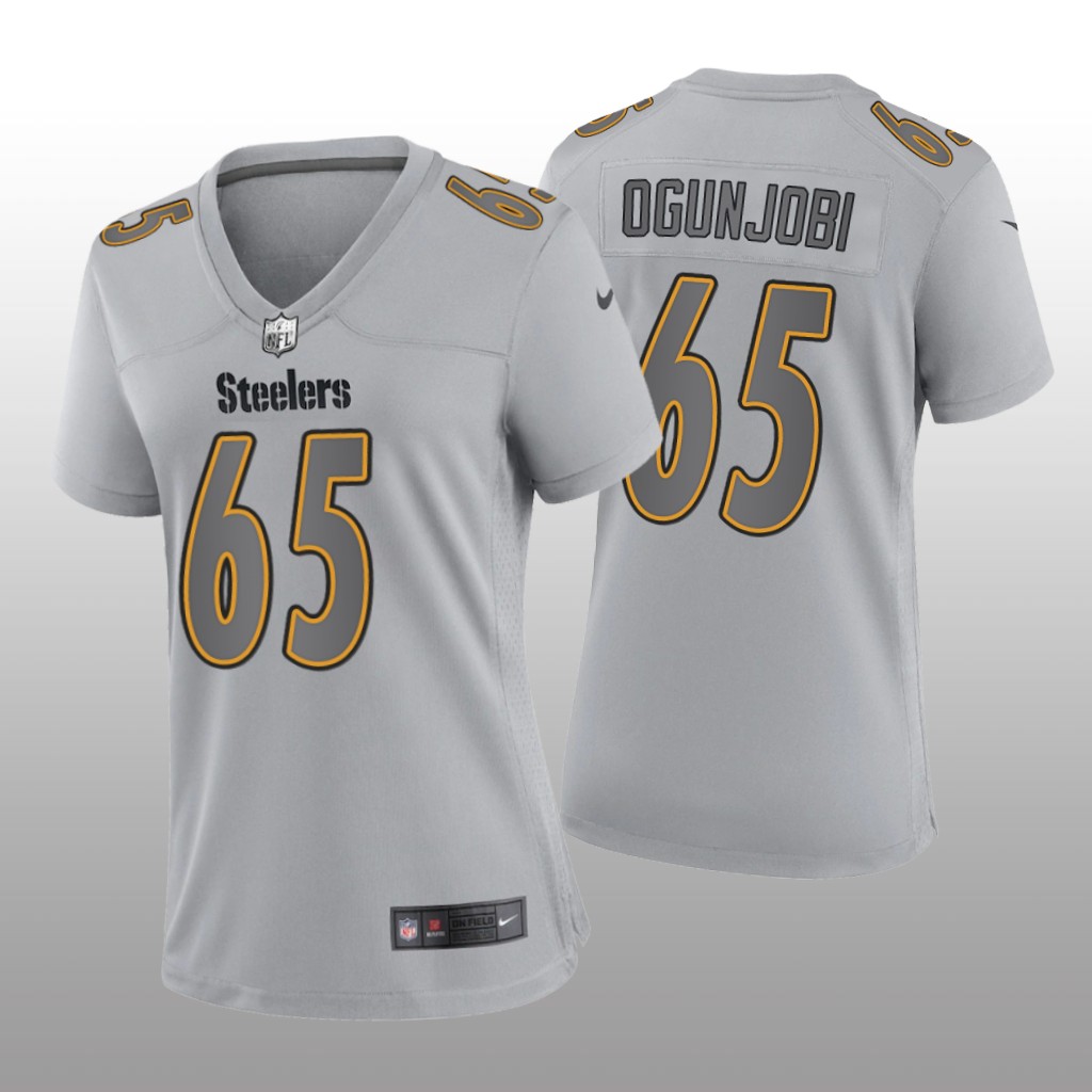 Pittsburgh Steelers Larry Ogunjobi Gray Jersey Atmosphere Fashion Game - Women's