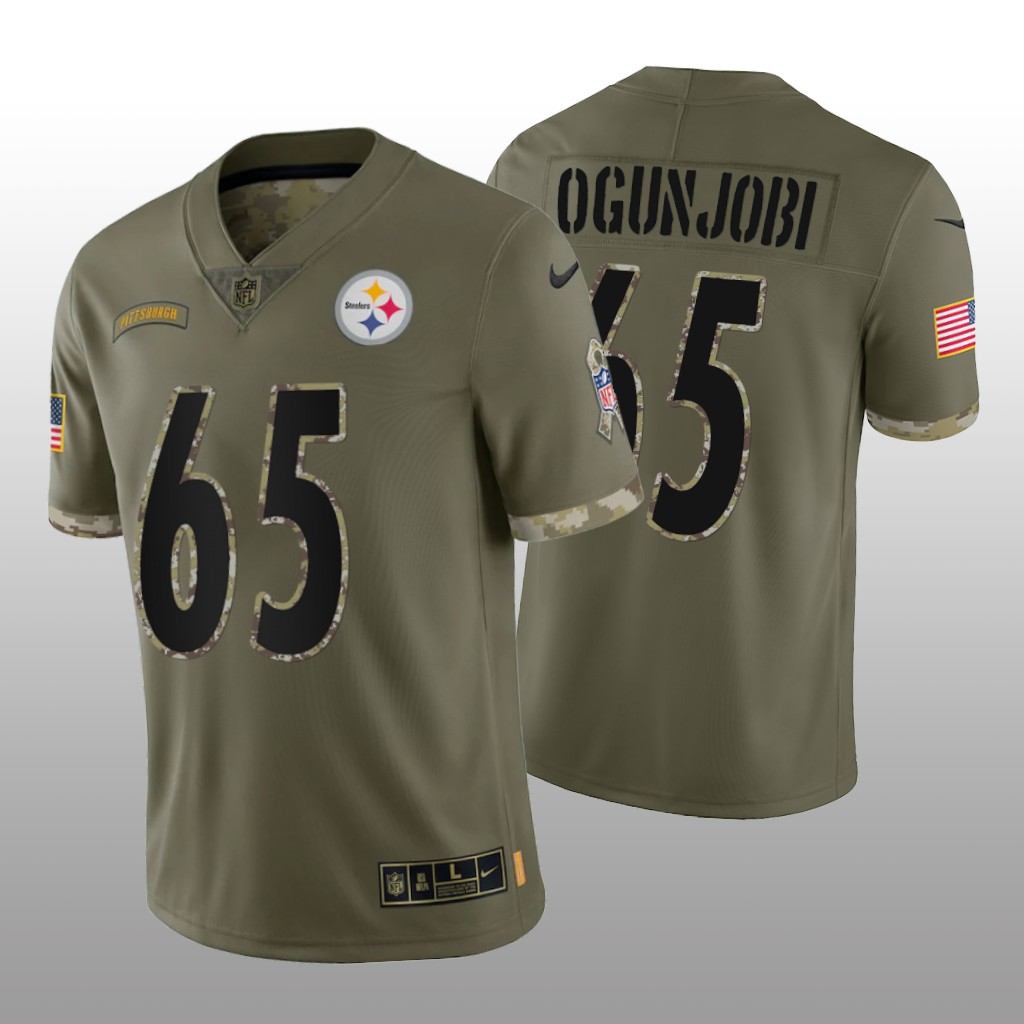 Pittsburgh Steelers Larry Ogunjobi Olive Limited Jersey 2022 Salute To Service - Men's