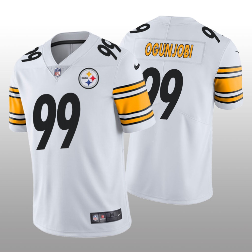 Pittsburgh Steelers Larry Ogunjobi White Jersey Vapor Limited - Men's