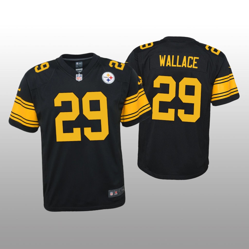 Pittsburgh Steelers Levi Wallace Black Jersey Alternate Game - Youth