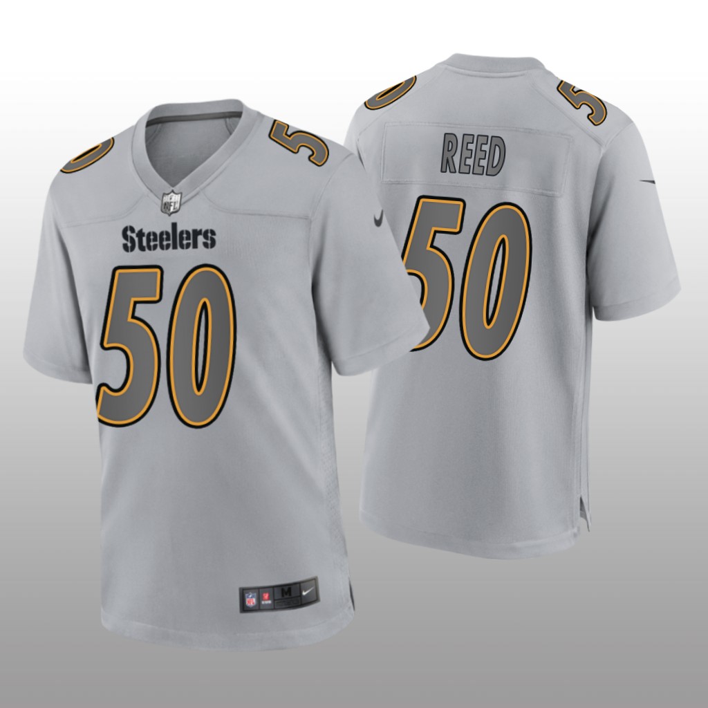 Pittsburgh Steelers Malik Reed Gray Jersey Atmosphere Fashion Game - Men's