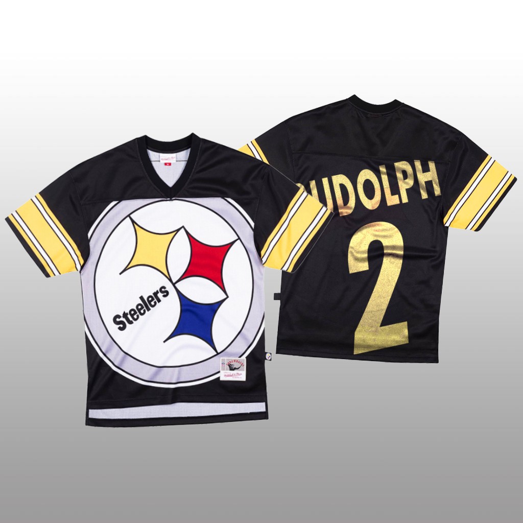 Pittsburgh Steelers Mason Rudolph Mitchell & Ness Black Jersey Big Face - Men's