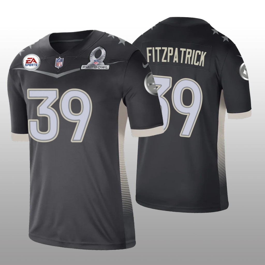 Pittsburgh Steelers Minkah Fitzpatrick Anthracite Jersey 2021 AFC Pro Bowl Game - Men's