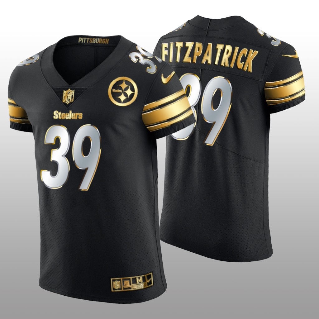 Pittsburgh Steelers Minkah Fitzpatrick Black Elite Jersey Golden Edition Men's