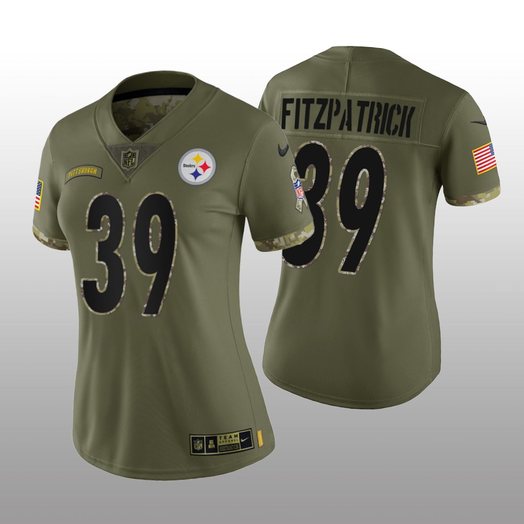 Pittsburgh Steelers Minkah Fitzpatrick Olive Limited Jersey 2022 Salute To Service - Women's