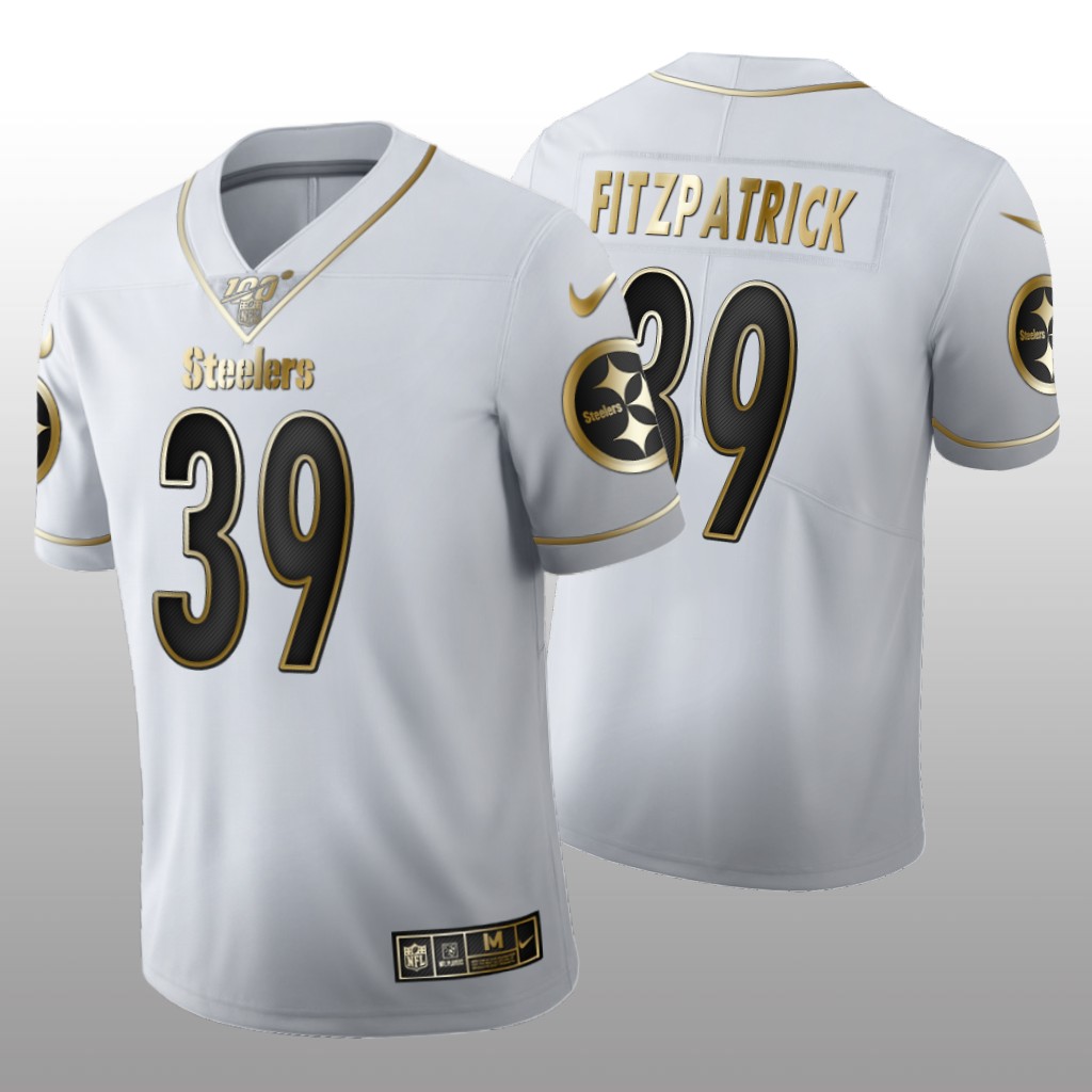 Pittsburgh Steelers Minkah Fitzpatrick White Golden Edition Jersey 100th Season Men's