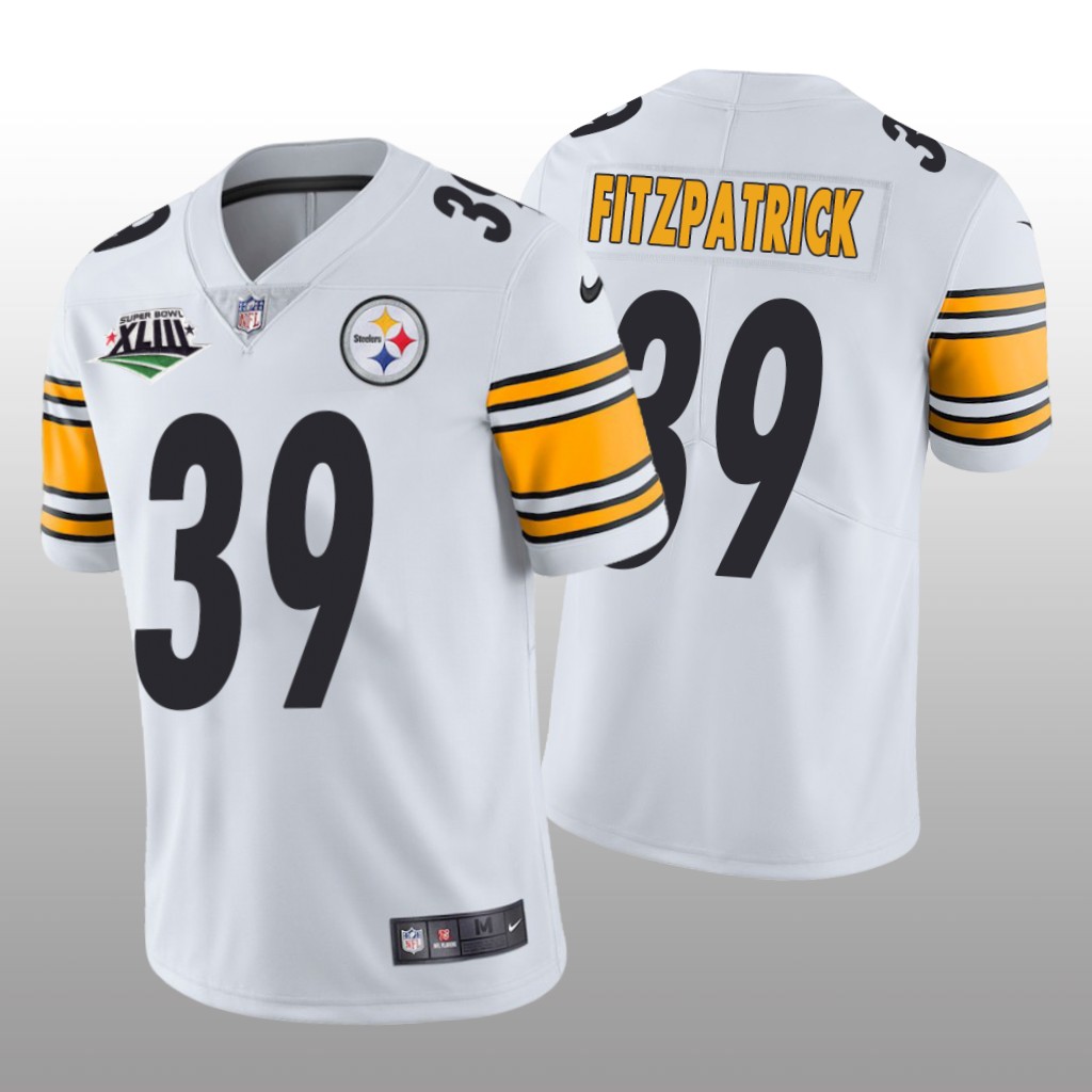 Pittsburgh Steelers Minkah Fitzpatrick White Jersey Super Bowl XLIII Patch - Men's