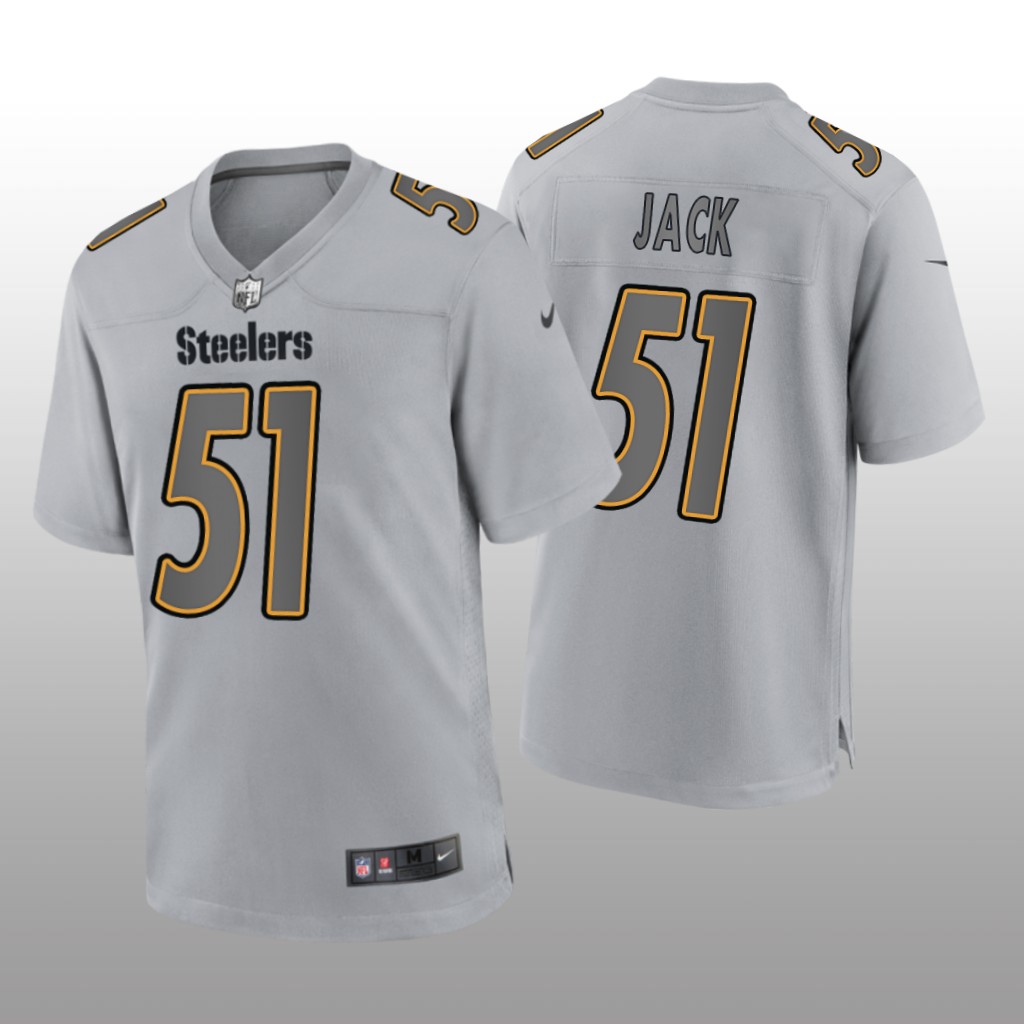Pittsburgh Steelers Myles Jack Gray Jersey Atmosphere Fashion Game - Men's