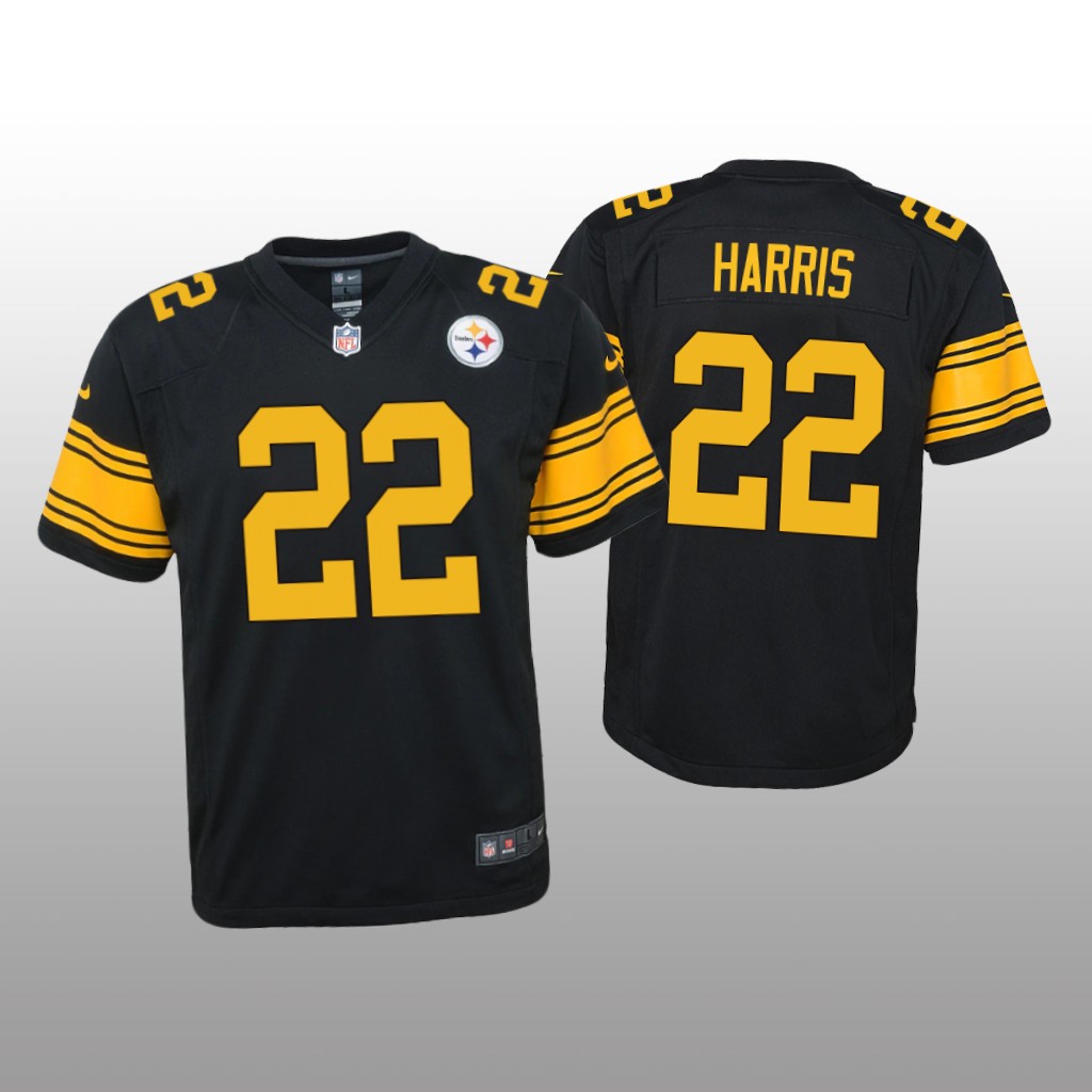 Pittsburgh Steelers Najee Harris Black Jersey Alternate Game - Youth
